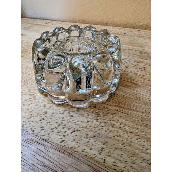 Princess House 2 Way Reversible Lead Crystal Glass Candle Stick Votive Holder - Picture 1 of 6